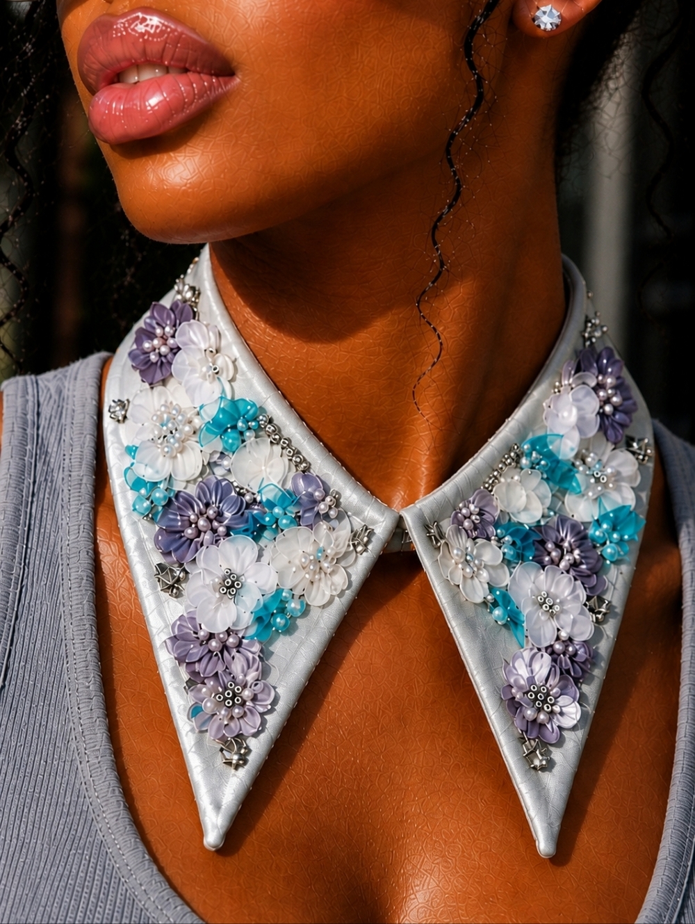 COLLAR: EMBELLISHED and DETACHABLE